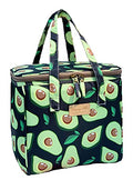 Kwang Min Avocado Insulated Lunch Bag for Women,Reusable Lunch Box,Large Cooler for Office,Picnic Outdoors,Premium Durable Fabric,Light,Ideal Summer Bag (Avocado Black) - color: Avocado Black