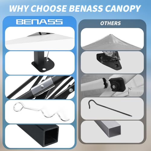 10x10 Pop Up Canopy, Easy Up Canopy Tent, Heavy Duty Tents for Parties, One Person Set Up Event Tent, White - color: White, size: 10x10
