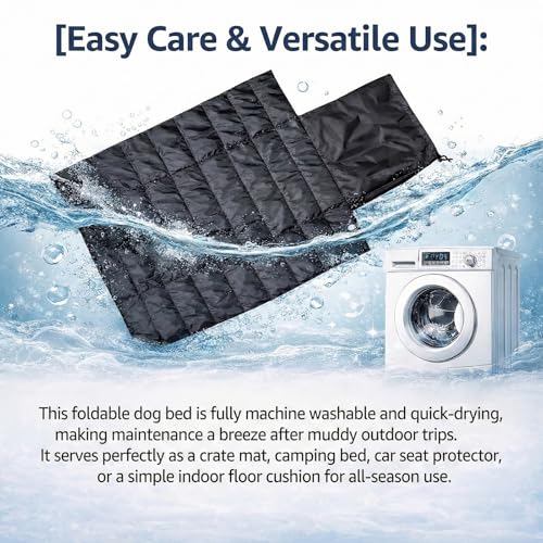 Portable Dog Crate Pad, Water-Resistant Foldable Pet Sleeping Mat, Cool Touch Summer Dog Bed for Outdoor Travel Camping & Indoor Use, Washable Black Kennel Pad (39"x28")(Grey - color: Grey