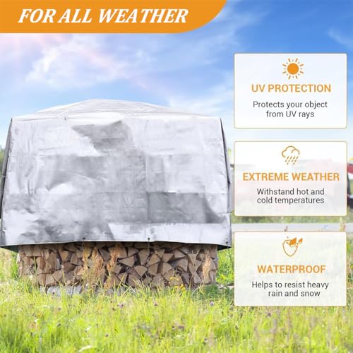 12 x 16ft Tarps Heavy Duty Thick Waterproof, Poly Canopy Silver + Black Tent Shelter Cover, 16 Mil Tarpaulin Shade, Rip and Tear Proof, UV Resistant Tarpaulin with Grommets and Reinforced Edges - color: Silver+black（16mil）, size: 12 x 16ft