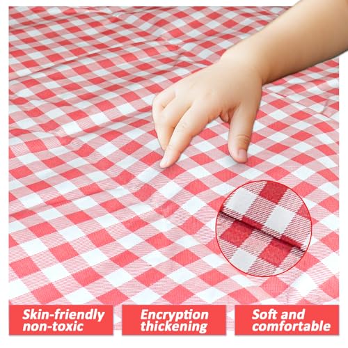 Outdoor Picnic Blanket,Extra Large Picnic Blanket Beach Blankets, Picnic Mat Waterproof Sand Proof Foldable Portable for Outdoor Camping Hiking Travel Grass Music Festival Lawn Mats (red) - color: Red