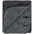 REDCAMP Large Camping Blanket with Sherpa Lining, Cold Weather Warm Outdoor Blanket Windproof for Camping Stadium, Machine Washable 59"x 71" Black - color: 59"x 71" Black