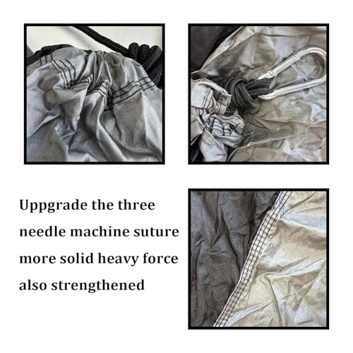 Camping Hammocks, Single Hammock with Tree Straps, Portable Lightweight Parachute Nylon Camping Gear for Outside Hiking Beach Backpack Survival Travel (Silver Gray) - color: Silver Gray