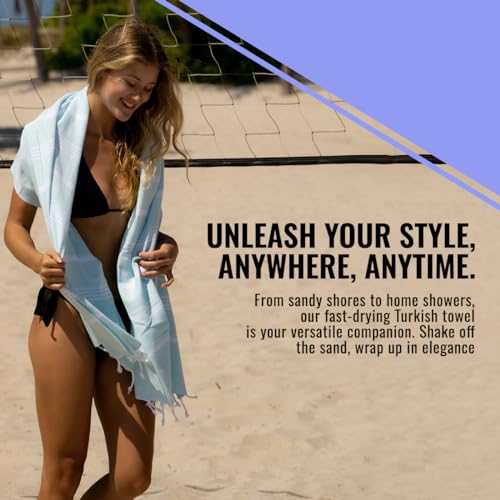 Beach Towel 100% Cotton Turkish Beach Towel Adult 38x70 Inch Pre-washed Absorbent Extra Large|Sand Free Quick Dry BathTowels|Lightweight Blanket|Travel Cruise Camping Spa Gym Sports Towel|Fair Aqua - color: Aqua