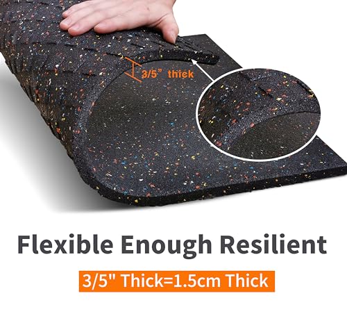 Goodhoily Anti-Vibration Pad 24" x 24",3/5" Heavy Duty Thick- Rubber Vibration Pad -Sound Absorbing Mat- for Dryers, Fitness Equipmen,Audio Equipment(Square) Black - size: 24"L x 24"W x 0.6"Th