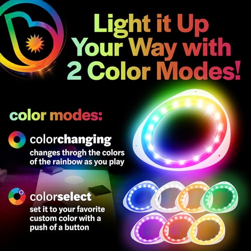 Brightz LED Cornhole Board Ring Lights, 2-Pack - 48-Hour Battery Life - Illuminate Your Game with Dazzling Glows and Ultimate Style for Non-Stop Evening Fun and Excitement (Includes Hole Lights Only) - color: Color Changing / Color Select