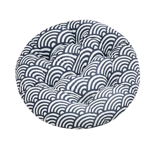 Boho Round Chair Cushion 16" Soft Thick Seat Cushion Outdoor Bistro Floor Sofa Pads Colorful Leaf Ergonomic Support Cushions for Dining Chairs, Garden Patio, Home, Office Car - color: Grey