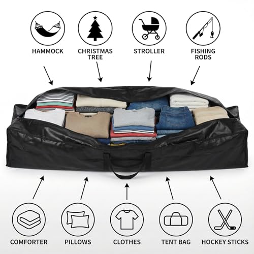 Oversized Hammock Storage Bag, Heavy Duty Waterproof Hammock Cover, 60''L x 10''W x 10''H Portable Steel Hammocks Stand Carrying Bag with Handle, Hammocks Chair Stand Carrying Bags