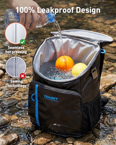 TOURIT Cooler Backpack Lightweight Insulated Backpack Cooler Leak-Proof for Men and Women, Sports Fan Coolers - color: 02-Forest Green