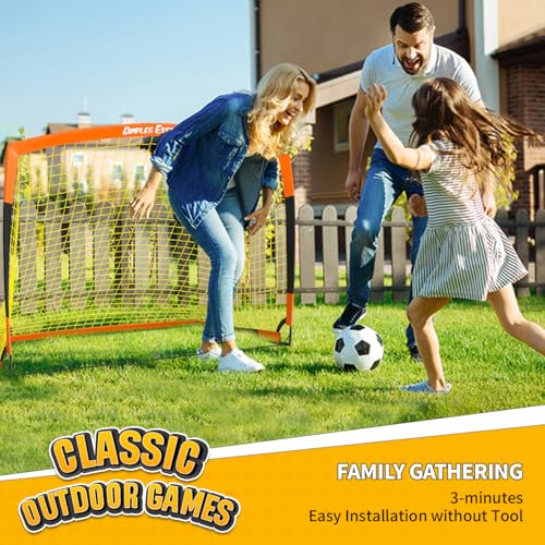 Dimples Excel Soccer Goals Kids Net for Backyard 7x5, 5x3.6, 4x3, 3x2.2 FT - style: 5‘x3.6' FT, 1 Pack