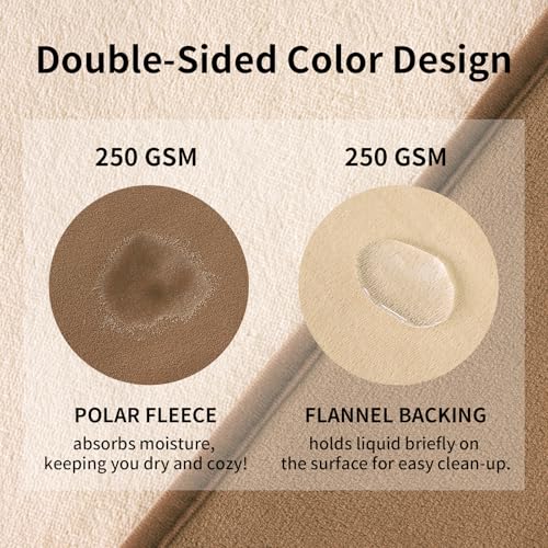QiyI Waterproof Blanket for Bed Couch Sofa, Small Washable Reversible & Reusable Pet Dog Cat Throw Blanket, Leakproof Stain Resistant Sofa Cover, 40"x60", Brown/Tan - color: Brown/Tan, size: 40"×60"