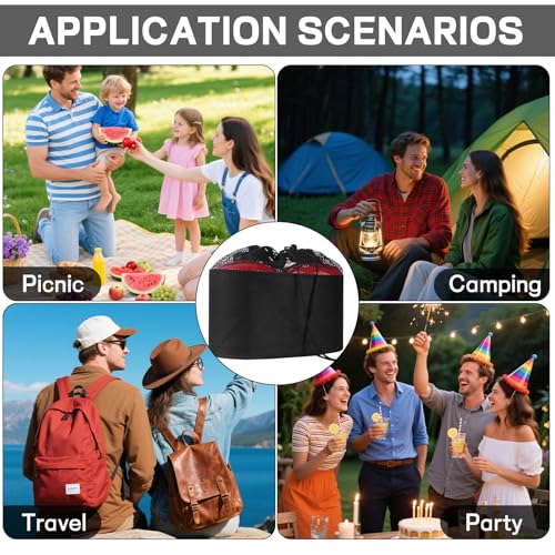 2-Pack 1LB Padded Propane Cylinder Storage Bag, Oxford Fabric Gas Tank Protective Bag, Mesh & Drawstring Design Mini Fuel Cylinder Organizer for Outdoor Camping, Hiking & RV Trips