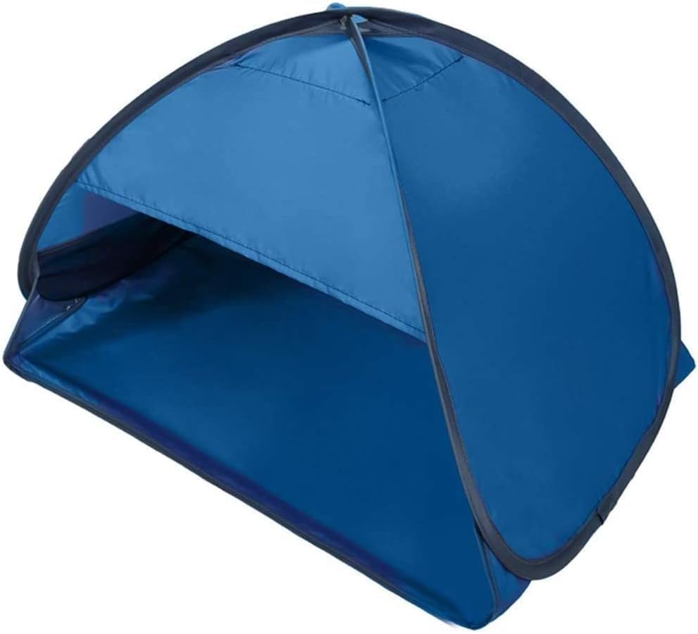 Beach Sun Shelters,Instant Sun Shade Canopy Head PopUp Canopy Automatic Shade Tent for Camping Fishing Hiking Picnic Portable Shelter Windproof Waterproof with Mobile Phone Stand, 80cm - color: Blue-Waterproof-31.5in