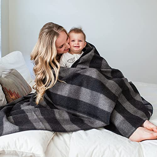 Arcturus Military Wool Blanket - Warm, Thick, Washable - Great for Outdoors, Camping, Stadium Blanket, Picnics, Travel - Car & Bushcraft Survival Kits - color: Gray Buffalo