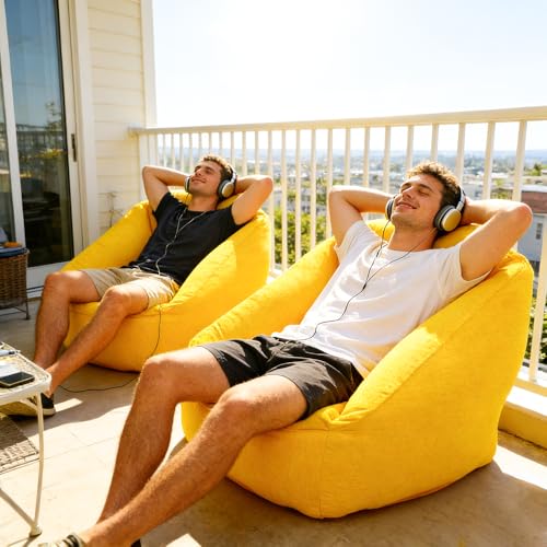 Inflatable Sofa Chair Portable Air Couch Camping Lounger with Air Pump for Home Outdoor Camping Travel (Yellow) - color: Yellow