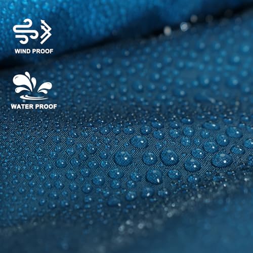 zzlamb Hooded Stadium Blanket,Waterproof Outdoor Camping Blanket Polar Fleece,Warm Windproof Portable for Stadium,Sports,Picnic,Beach,Car,Pets,56x75in Lake Blue Fade - color: Lake Blue Fade