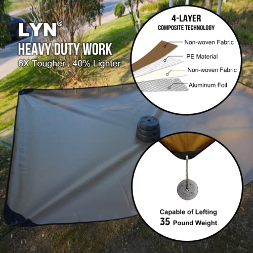 LYN Heavy Duty Emergency Blanket Survival Gear Waterproof Insulated Blanket Emergency Tarp for Camping, Hiking, Bushcraft - color: Suntan