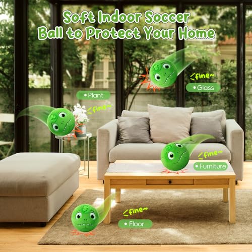 VangeBow Toddler Toy Soccer Goals for Backyard Indoor with Soft Plush Dinosaur Ball, Mini Soccer Nets and Ball Set for Kids(Pump Include) - style: Dinosaur Ball & Goal