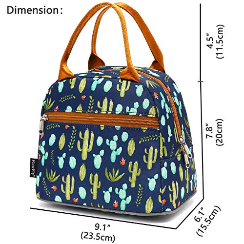 FlowFly Insulated Lunch Cooler Bag - Tote Bag Organizer for Women/Men, Cactus - color: Cactus