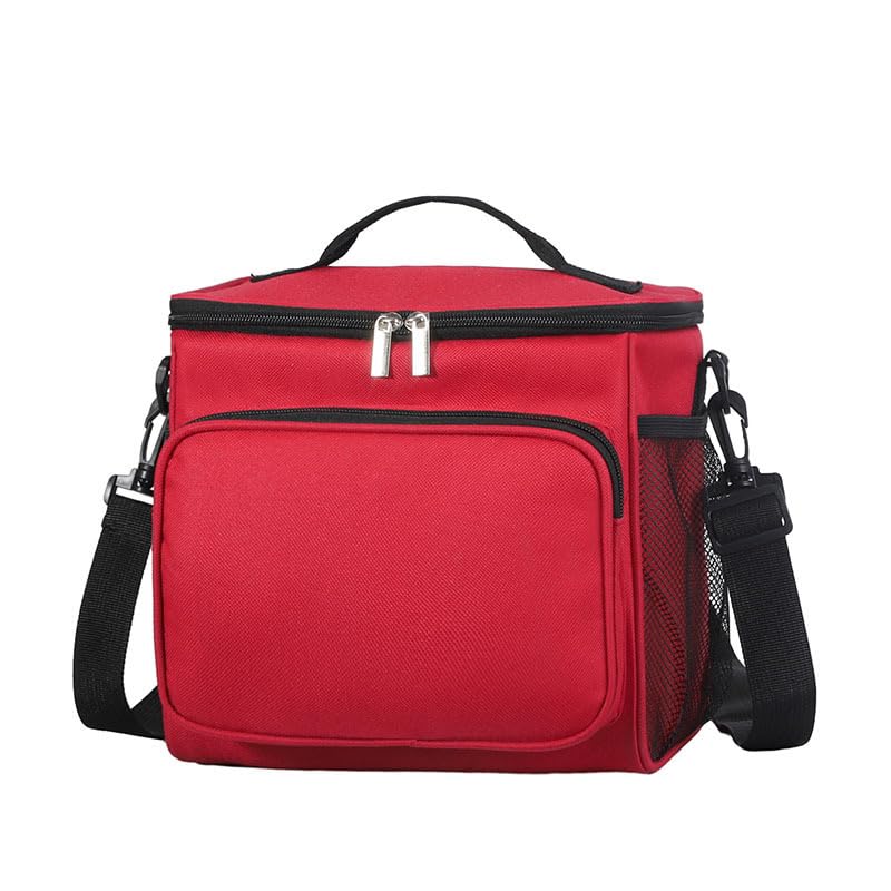 Insulated Picnic Bag Reusable, 2024 Updated Outdoor Gear Insulated Cooler Bag Collapsible Portable Picnic Basket Cooler, for Hot Or Cold, Picnic, Food Delivery, 10.63 * 7.09 * 9.25 Inch (Red) - color: Red