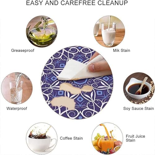 Square Fitted Tablecloth with Elastic 32x32 in Outdoor Tablecloths Elastic Table Cloth for Tables Waterproof Wipeable Table Cover for Picnic Camping Dinner - color: Bohemian Style, size: 32" x 32" (Square)