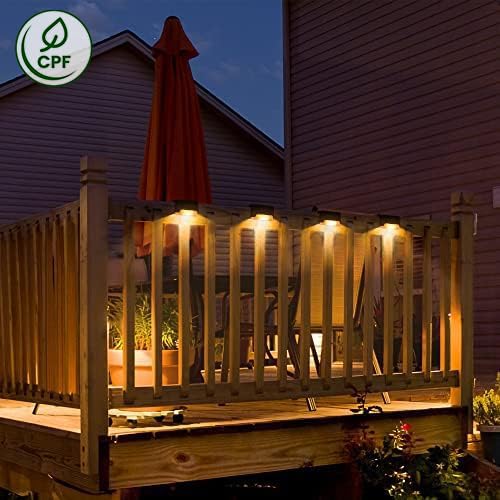 SOLPEX Solar Deck Lights Outdoor, Waterproof Led Lights for Outdoor Stairs, Step, Fence, Yard, Patio, and Pathway(24 Pack Warm White) - color: Warm White, size: 24