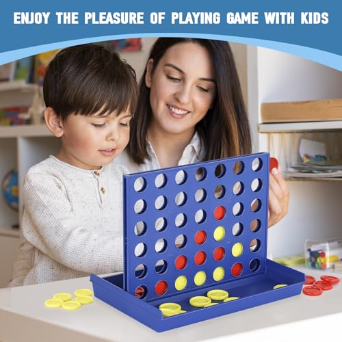 4 in a Row Connect Game Travel Board Game (Large) 11.8 inch x 8.4 inch - size: Large