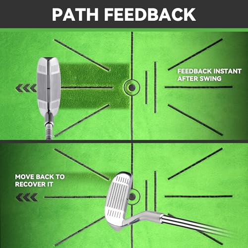COSPORTIC Golf Hitting Mat, Golf Training Mat for Swing Path Feedback Detection Batting,Extra Replaceable Golf Practice Mat, Golf Gifts for Men Women for Home Indoor Outdoor - color: Golf Mat