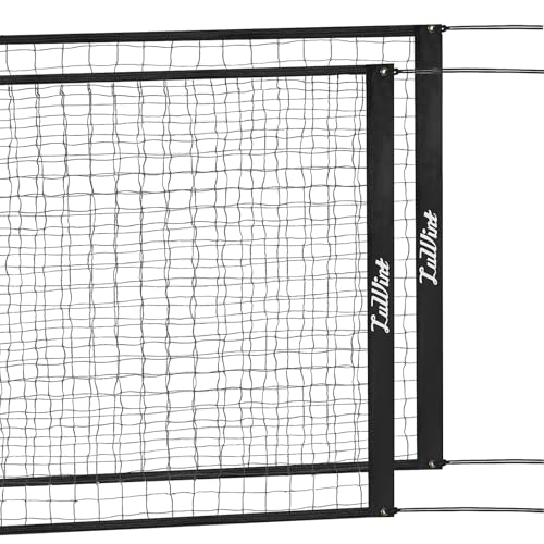 Luwint Replacement Volleyball Practice Net 15ft, Black Pool Volleyball Net for Spiking & Blocking Drills, 2v2 4v4 Family Backyard Indoor Outdoor Net - color: 2 Pcs Black