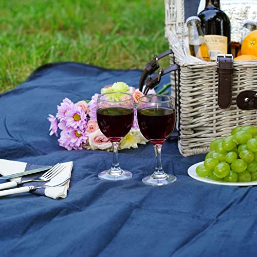 Picnic Basket Sets for 2 Persons with Insulation Cooler,Waterproof Picnic Blanket, Tableware for Family,Party,Outdoor Living,Camping Gift - color: Grayish White Color for 2 Persons