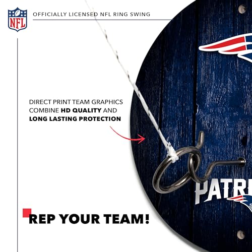 Solid Wood NFL Hook & Ring Toss Set with Direct Print HD Team Graphics – Easy Hang Hook and Ring Toss Target – Great Gift for Any Football Fan! Ring Toss Family Game for a Game Room