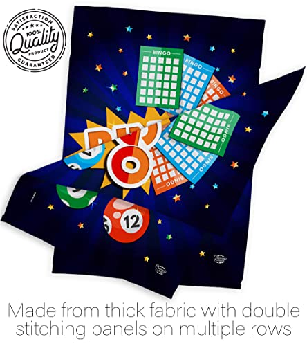 Bingo Garden House Flag Set Interests Game Bunco Night Dice Poker Hobbies Leisure Activity Decoration Banner Small Yard Gift Double-Sided, Made in USA