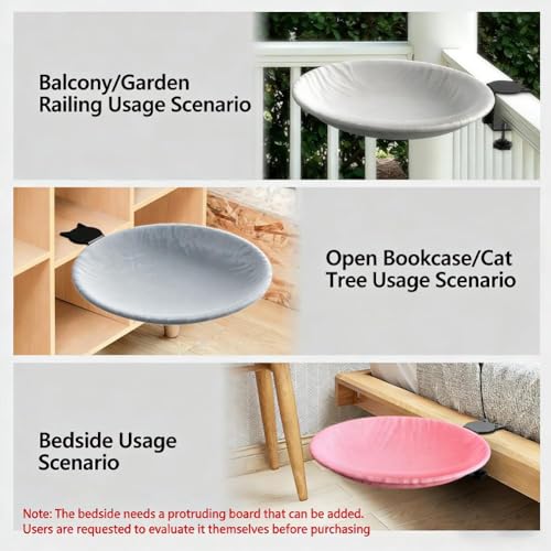 Adjustable Cat Desk Bed,Cats Hammock with Steel Clamp,Removable Faux Rabbit Plush Cover,Modern Indoor Cat Nest Furniture,Washable Hanging Cats Bed for Office Desks and Game Tables (Pink1) - color: Pink1