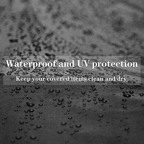 Tarp Heay Duty Waterproof 8x12ft,Black Tarp Cover Plastic Poly Tarpaulin for Outdoor Cover,Emergency Rain,Roof, Pool, Boat,Camping - Multipurpose with 12Mil Thickness - color: Black-12mil, size: 8x12
