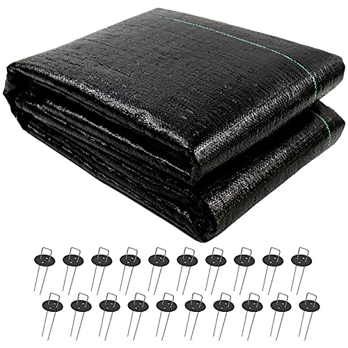 UWIOFF 4ft x 100ft Garden Weed Barrier Landscape Fabric, Premium Ground Cover Weed Blocker Fabric Gardening Mat, Superior Weed Control for Vegetable Garden, Flower Bed, Mulch - size: 4ft X 100ft