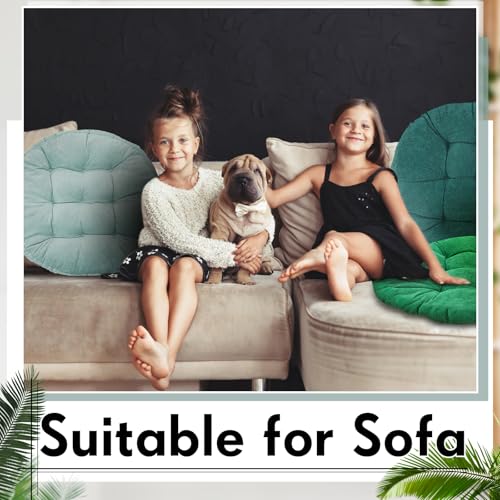 Jerify Floor Pillow Cushions Large Round Square Large Meditation Floor Pillow for Classroom Adult Meditation Picnic Party Seating Learning Daycare School(Round,Gradual Green,4 Pcs) - color: Gradual Green, size: Round