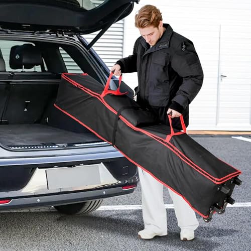 10 x 10 x 48in Tent Bag Replacement with Roller Wheels, Carrying Bag Parts with Handles for 10 x 10 Pop Up Canopy Tent, Made of 800D Waterproof Oxford Fabric for Outdoor Storage (10x10x48in) - size: 10x10x48