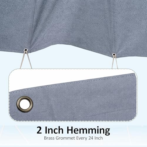Zuperia Heavy Duty Canvas Tarp (8' x 10' ft - Pack of 2) with Rustproof Grommets, UV Resistant & Tear Resistant Multipurpose Tarpaulin Cover for Outdoor, Industrial & Commercial Use (Grey) - color: Gray, size: 8' x 10' ft - 2 Pack