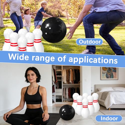 Giant Inflatable Bowling Set，One 15 Inches Ball with Six 23 Inches Pins