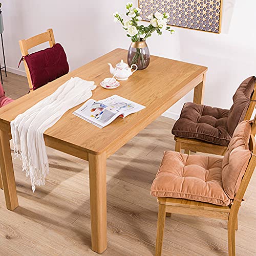 Furlide Chair Pads with Ties Indoor Outdoor Cushions 18 x 18 Inch for Dining Chairs Set of 2, Square Coffee - color: Coffee