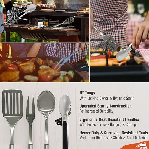 BOMKI Grilling and Camping Cooking Utensils Set for The Outdoors BBQ - Camping Utensil Set Kitchen Set Cookware Accessories Glamping Essentials Camp Stuff Camp Cooking Set (Green Pro) - style: Green Pro