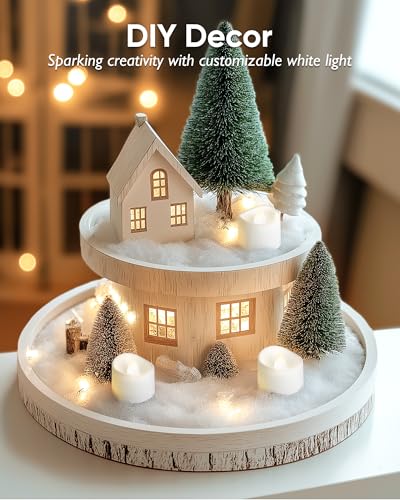 Homemory Cool White Flameless LED Tea Lights Candles, 200+Hour Battery Operated Fake Electric Votive TeaLights for Christmas, DIY Mood Lighting, Party, Holiday, Funeral, Home Decor, 24-Pack - color: Cool White Glow – White Body, size: Pack of 24
