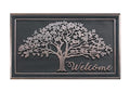 A1 Home Collections 100% Rubber Doormat for Outside Entrance, Non-Slip Heavy Duty Front Door Mats, Thin Profile Hight Traffic Areas Mat - 30" x 48", Shredding Tree Rubber - color: Shredding Tree Rubber
