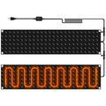 Riakrum 2 Pcs Heated Snow Melting Mats Outdoor, 10 x 48 in Winter Anti-Slip Heated Rubber Mat for Walkways Decks and Sidewalks, Electric Snow and Ice Melting Pads Connection with 9.84 ft Power Cord - size: 48 x 10 Inch