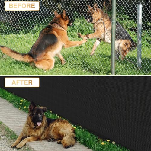 Privacy Fence Screen 6' x 1' Fencing Cover Heavy Duty Mesh Windscreen Cloth for Outdoor Garden Patio Backyard Chain Link Fence Black - color: Black, size: 6' x 1'