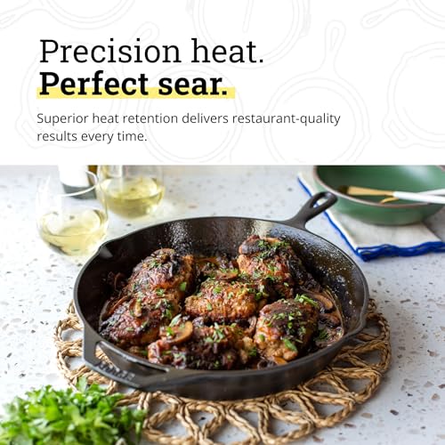 Lodge Seasoned Cast Iron Skillet 12 Inches - PFAS-Free, Non-Toxic Cookware - Use with an Oven, Stove, Grill, or Campfire - Naturally Non-Stick & Oven Safe - size: 12 Inch (1 Count)
