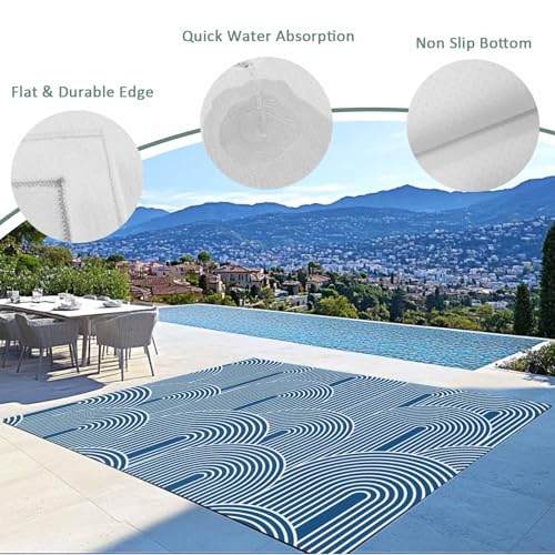 Outdoor Rug 3x5ft, Boho Abstract Leaves Pink Gradient Indoor Area Rug for Patio Backyard Deck Large Floor Mat, Morandi Color Nordic Style Non-Slip Outside Carpet Balcony Porch Camping Rugs Picnic Mat - size: 3' x 5' (Rectangular)