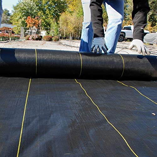 Dewitt 5-Pack Sunbelt Weed Barrier Fabric 3.2 oz, 3 x 300 Feet – Heavy-Duty Ground Cover Mat for Greenhouse Floors, Garden Rows, Raised Beds, Yard Gardening, and Outdoor Landscape Protection - size: 5 Pack, style: 3' W x 300'