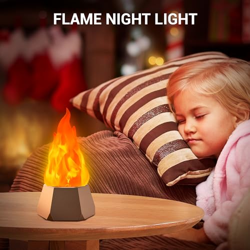 Ollcuz Fake Fire Lamp, USB Rechargeable Flameless Candles with Flickering Flame, 3-Mode LED Flame Light for Outdoor Camping Holiday Halloween Christmas Thanksgiving Table Yard Decorations - size: 1pc