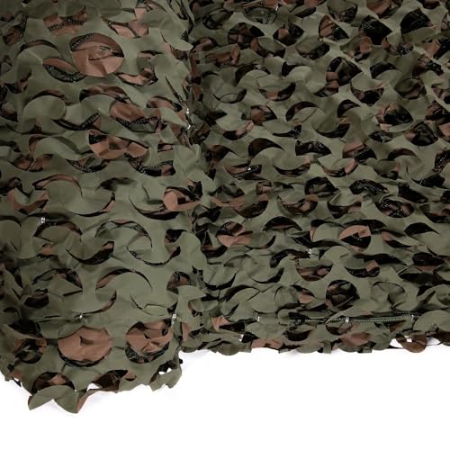 CamoSystems Reinforced Camouflage Netting | 3D Camo Nets, Waterproof & UV Protection, Silent Rip-Stop Fabric - color: Green/Brown, size: 5' x 22' (Side Cover)